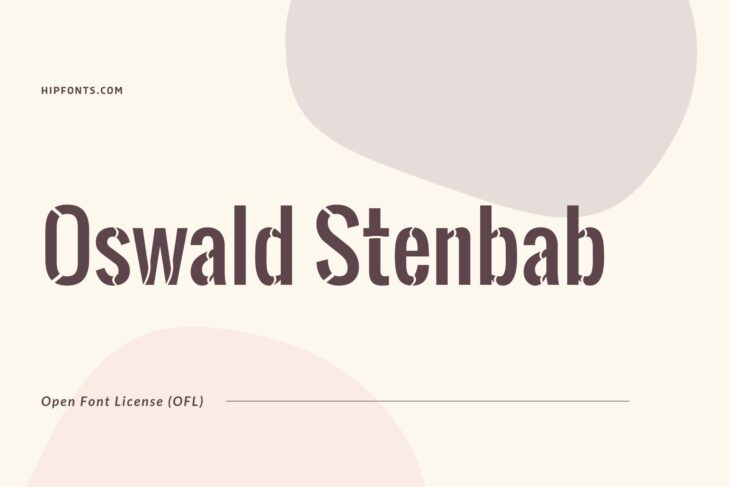 Oswald Stenbab free font