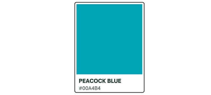 Peacock Blue Color