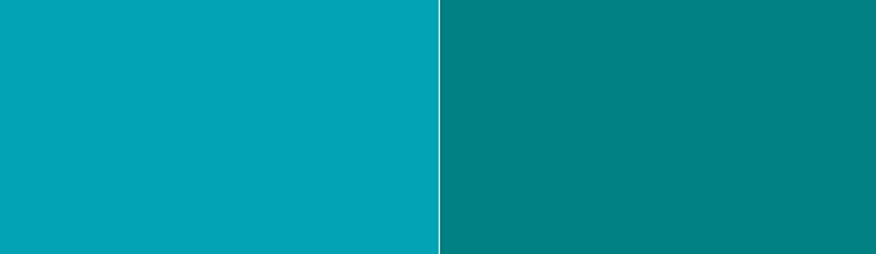 Peacock Blue vs Teal