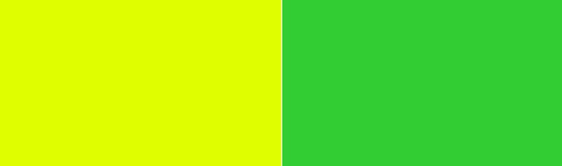 Chartreuse vs Lime Green