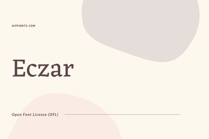 Eczar free font