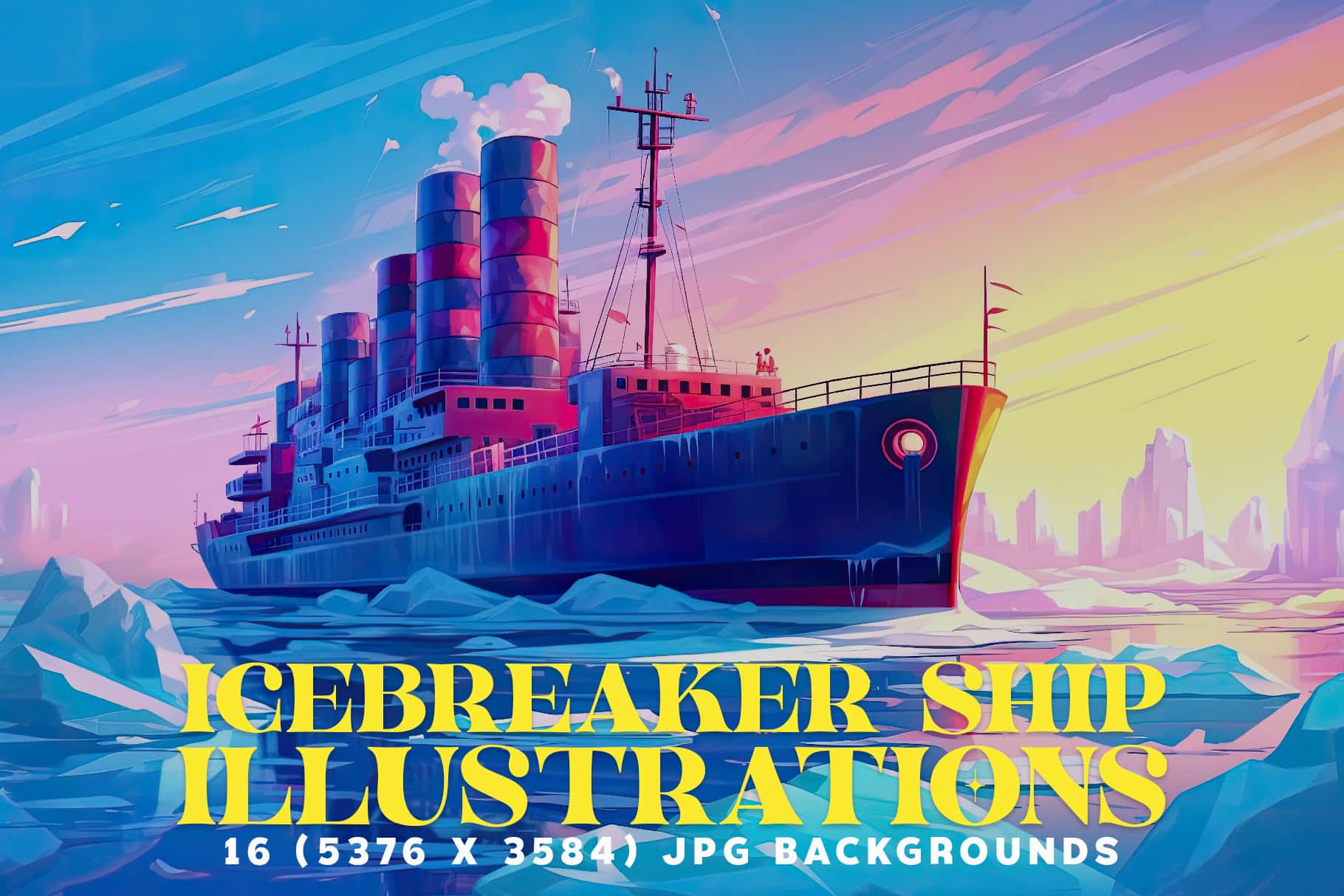 Icebreaker Ship Illustrations Cover