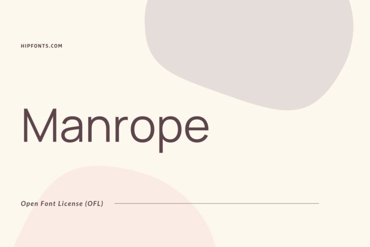 Manrope free font