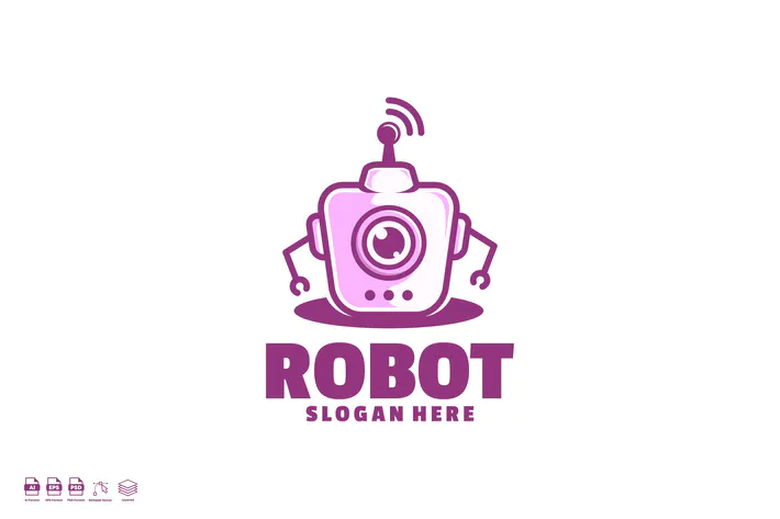 30 Modern Robot Logo Templates for any Business Model | HipFonts