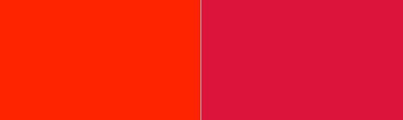 Scarlet vs Crimson Red