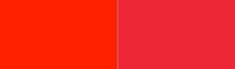 Scarlet vs Imperial Red