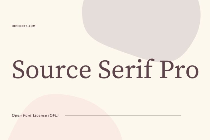Source Serif Pro free font