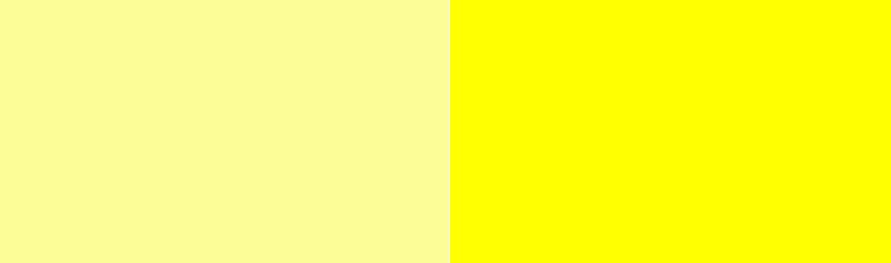 Pastel Yellow vs Bright Yellow