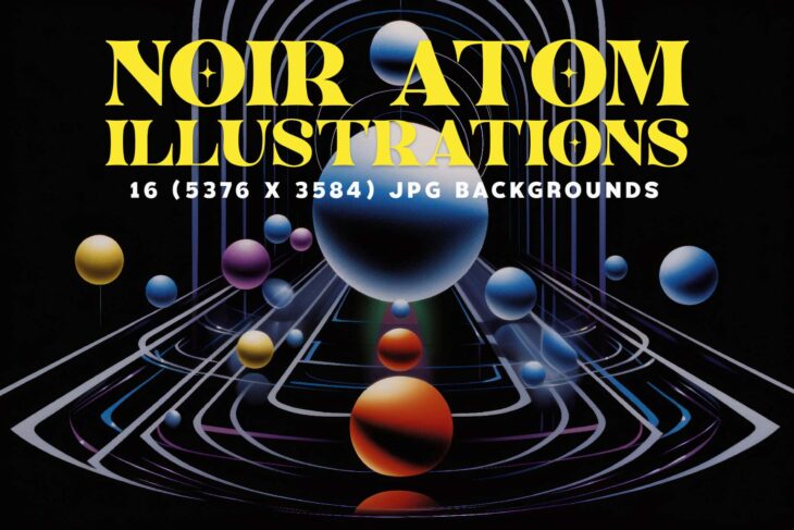 Noir Atom Illustrations Cover