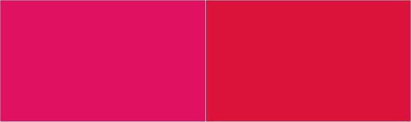 Ruby Color vs Crimson