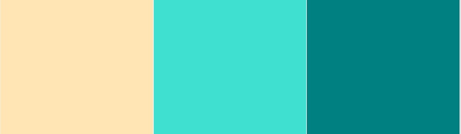 Turquoise color palette
