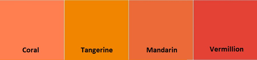 tangerine color palette