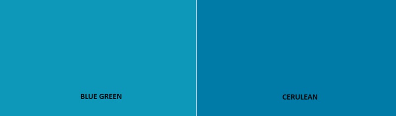 blue green vs cerulean