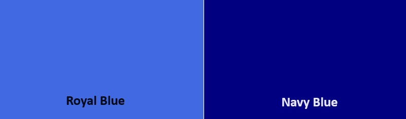 royal blue vs navy blue
